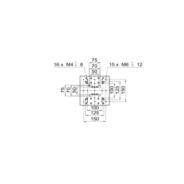 Model dependent travel range, load capacity, and table size